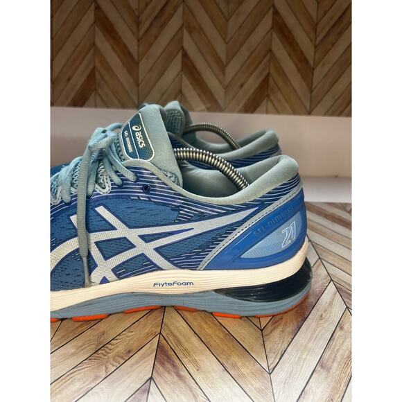 Asics Performance Gel-Nimbus 21 Mesh Running Sneakers Shoes Blue Women's Size 11 - Picture 9 of 11